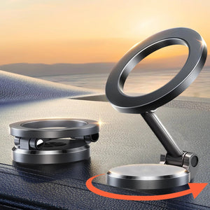 Car phone holder with a strong and reliable magnet.