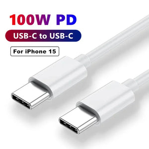 Type C cable for fast head and iPhone 15 and other Samsung devices.